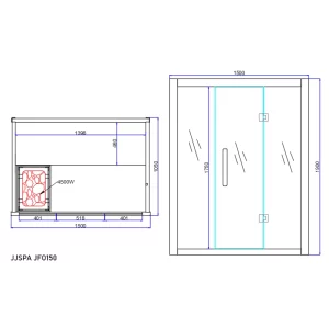 Piano per la sauna JFO150.